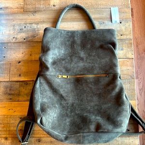 Brand new Anthropologie backpack/bag, dark olive/ brown